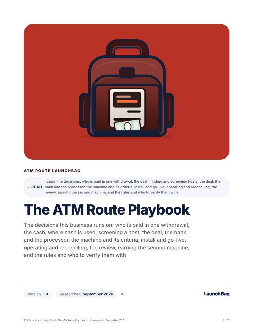 The ATM Route Playbook: preview