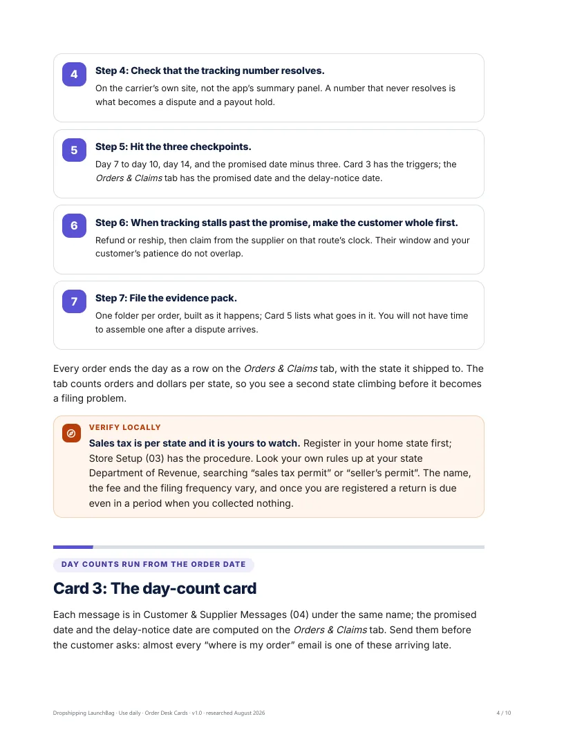 Order Desk Cards & Messages: preview