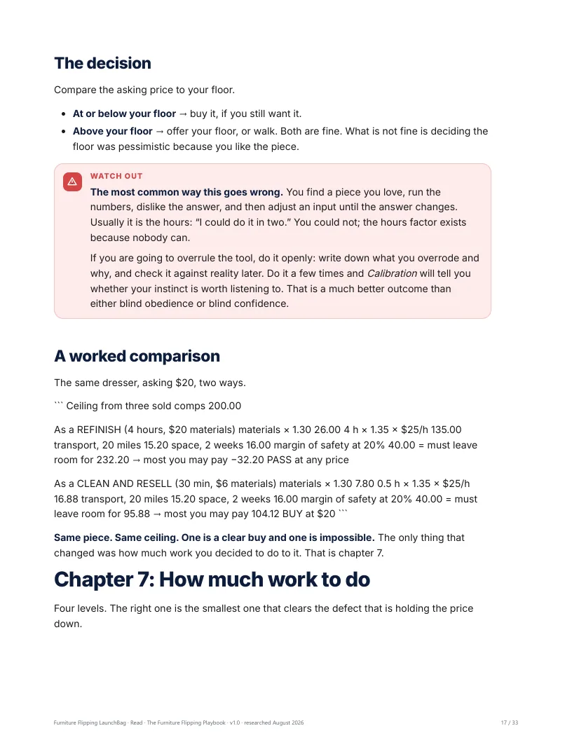 Playbook ch. 7: four levels, and why more work does not create more value