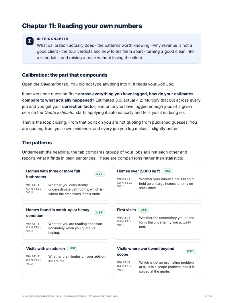 Playbook chapter 11: keep, re-price, re-scope or release, and why those have opposite fixes
