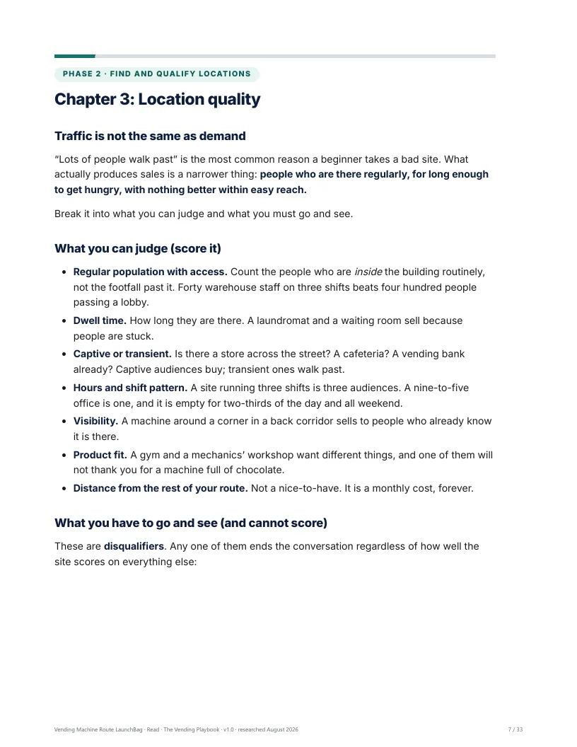 Playbook chapter 3: location quality, and the checks you cannot make from a desk