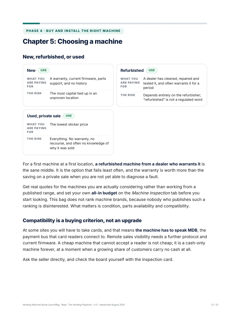 Playbook chapter 5: the checks that decide, and why the asking price is one line of eight